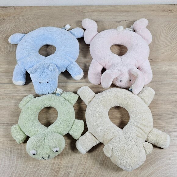 Pottery Barn Kids Ring Stacker Baby Plush Toy Bunny Hippo Lamb Frog Pastel - Picture 7 of 11